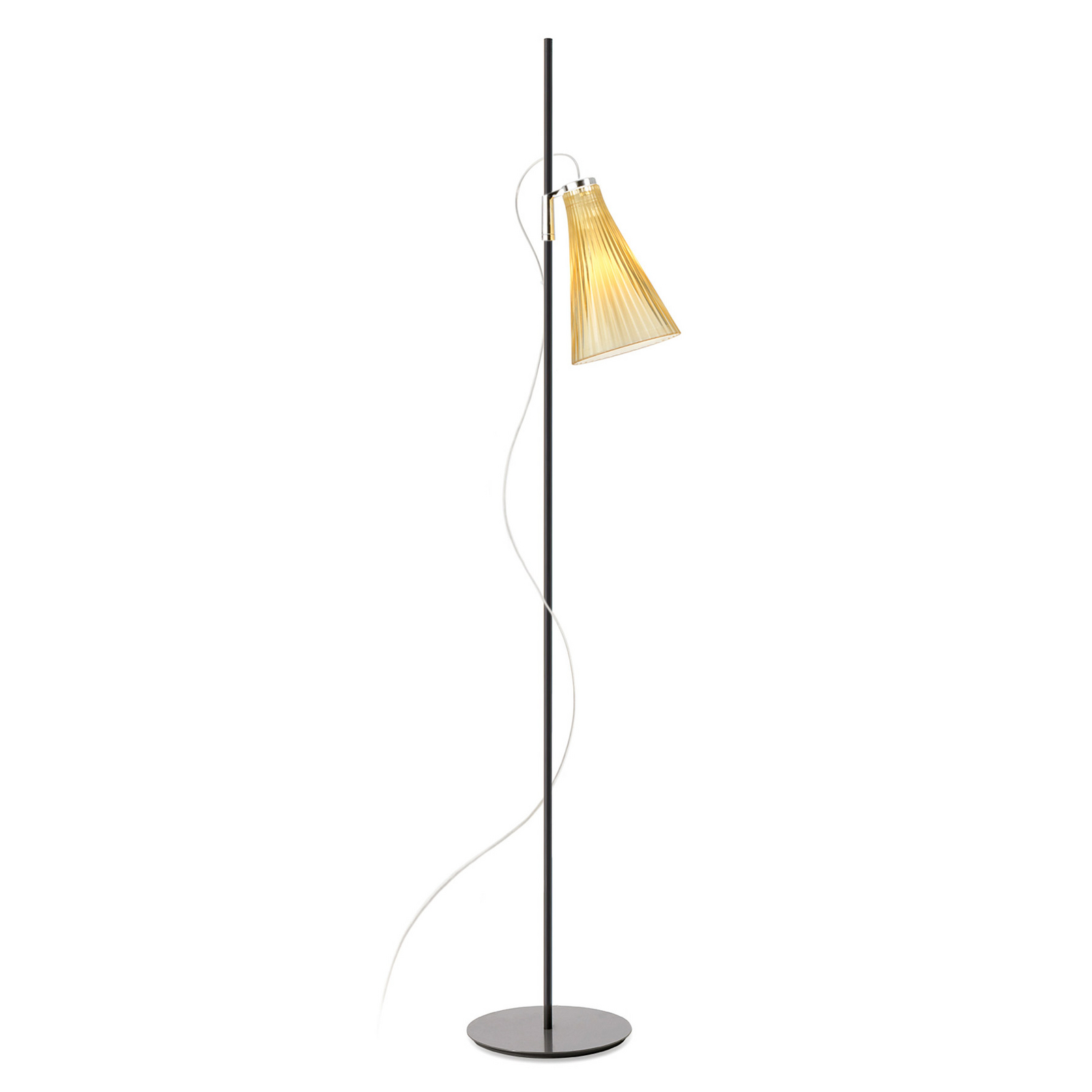 Kartell K-Lux Stehleuchte, 1-flammig, schwarz/gelb